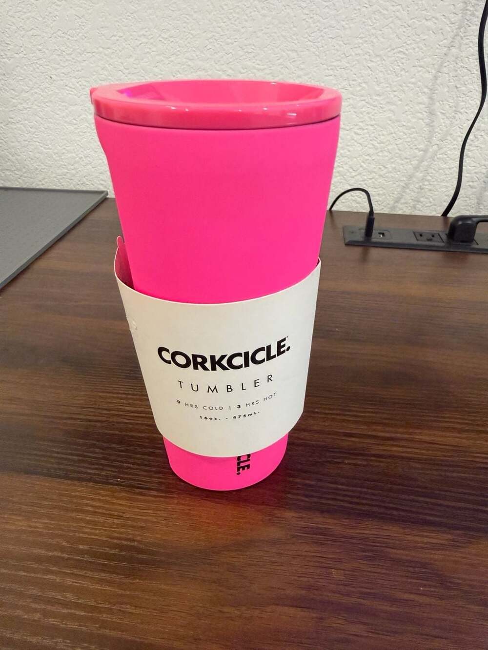 Corkcicle Tumbler Size 16oz Neon Pink Insulated